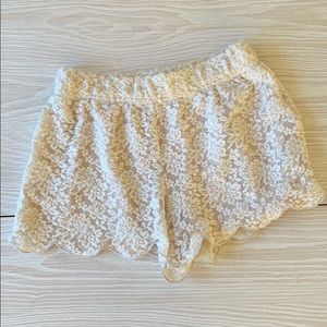Free People Cream Crochet shorts Size S